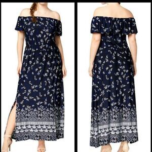 Fox + Royal off the shoulder maxi dress 1X